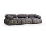 Modulsofa 3-personers Bubble velvet grå