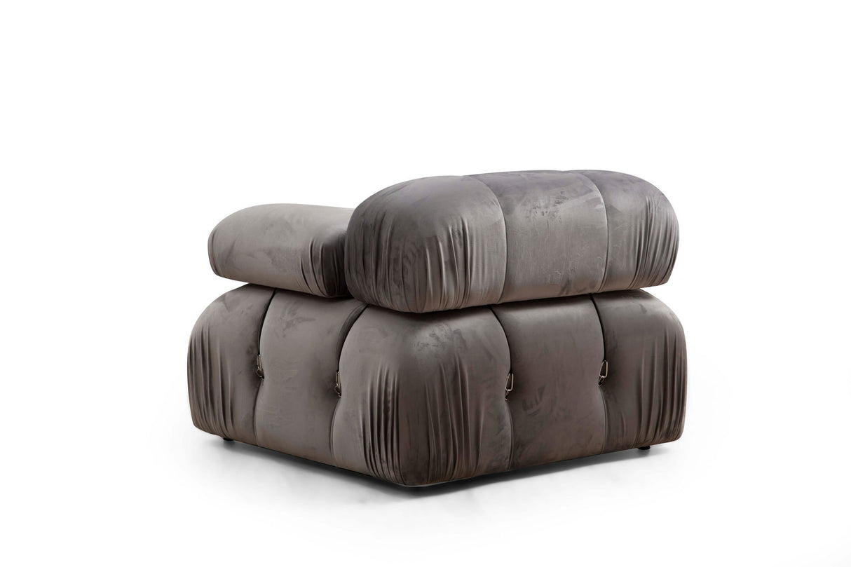 Modulsofa 3-personers Bubble velvet grå