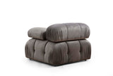 Modulsofa 3-personers Bubble velvet grå