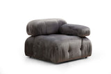 Modulsofa 3-personers Bubble velvet grå