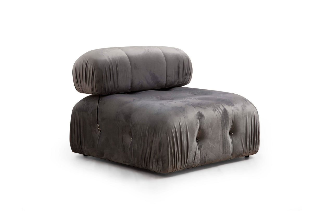 Modulsofa 3-personers Bubble velvet grå