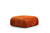 Banken - Modulaire XXL hoekbank Bubble met hocker - velvet oranje - Dimehouse