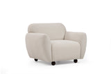 Fauteuils - Japandi fauteuil beige textuur stof Eddy - Dimehouse