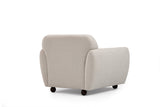 Fauteuils - Japandi fauteuil beige textuur stof Eddy - Dimehouse