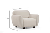 Fauteuils - Japandi fauteuil beige textuur stof Eddy - Dimehouse