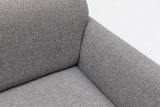 Fauteuils - Japandi fauteuil lichtgrijs textuur stof Eddy - Dimehouse