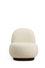 Fauteuils - Japandi fauteuil crème bouclé organische vorm Tina - Dimehouse