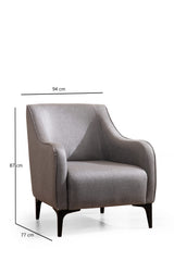Fauteuils - Modern landelijke fauteuil grijs stof Belissimo - Dimehouse