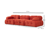 Modulsofa 3-personers Doblo rød
