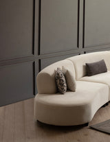 Banken - Hoekbank Beige gemêleerde stof organisch Pars - XXXL 300 cm - Dimehouse