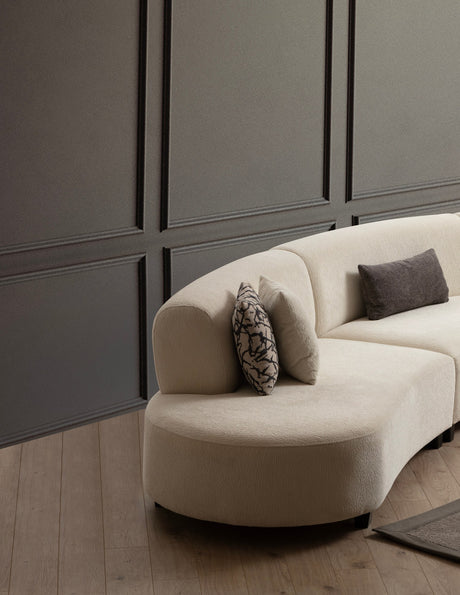 Hjørnesofa Beige blandet stof økologisk Pars - XXXL 300 cm