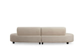 Banken - Hoekbank Beige gemêleerde stof organisch Pars - XXXL 300 cm - Dimehouse
