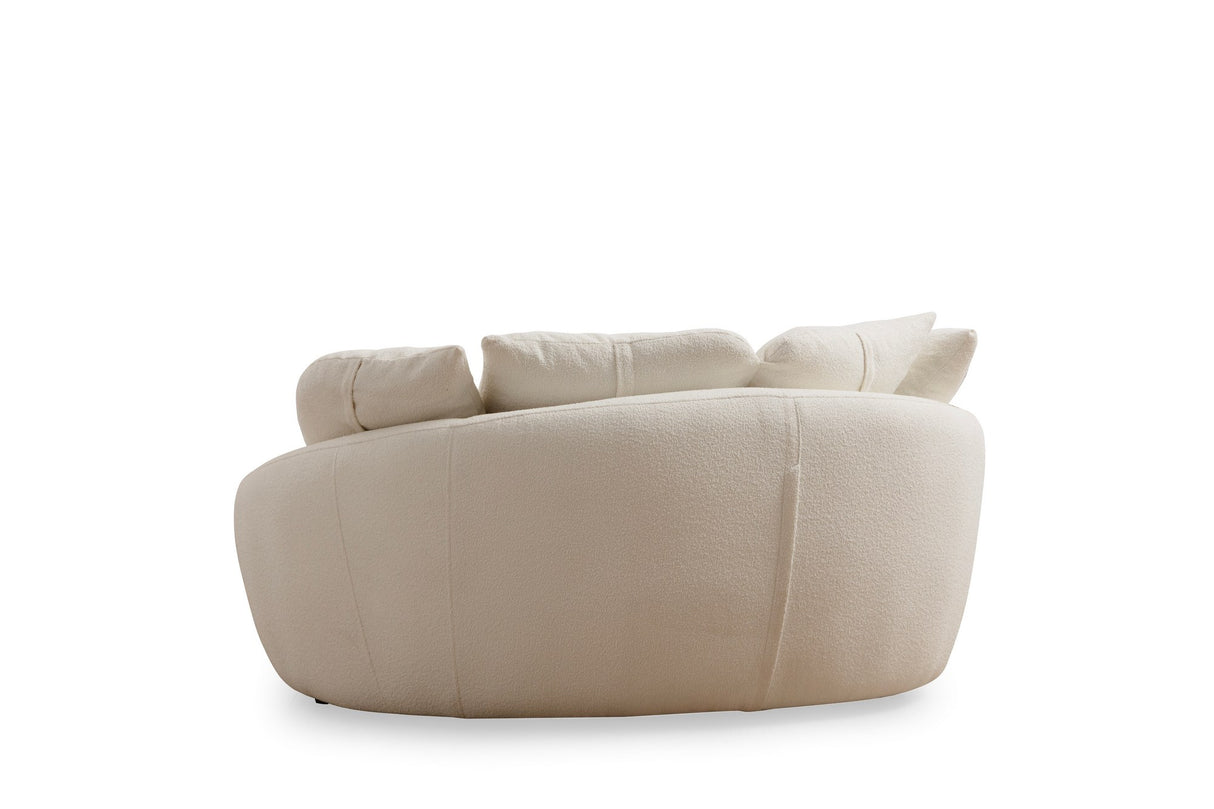 Banken - Loveseat 2 - zits bank crème boucle - organisch 155 cm - Midye - Dimehouse