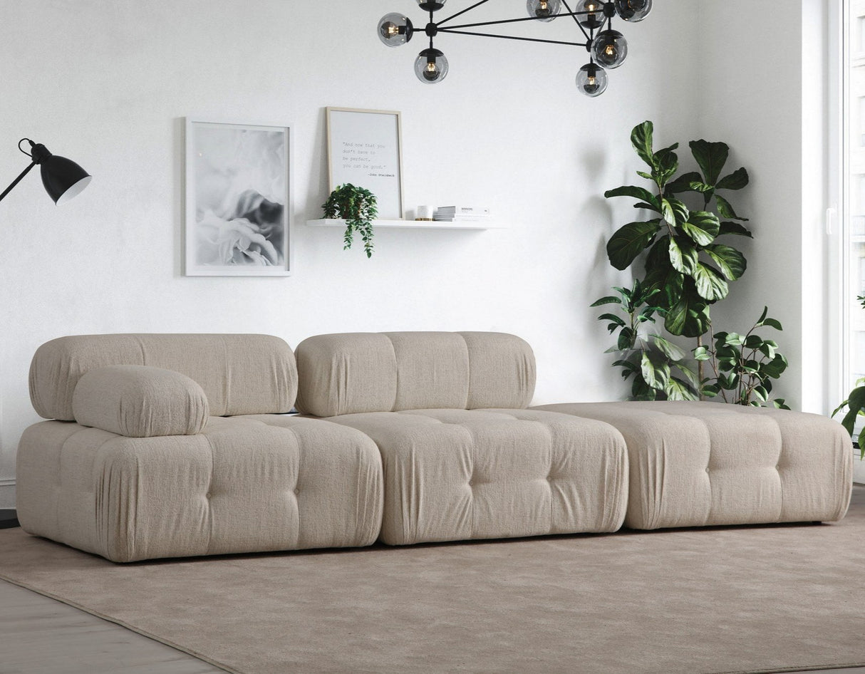 Modulopbygget 2-personers sofa med skammel Doblo lys beige