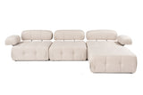 Banken - Modulaire bank 3 - zits met hocker Doblo licht beige - Dimehouse