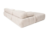 Banken - Modulaire bank 3 - zits met hocker Doblo licht beige - Dimehouse