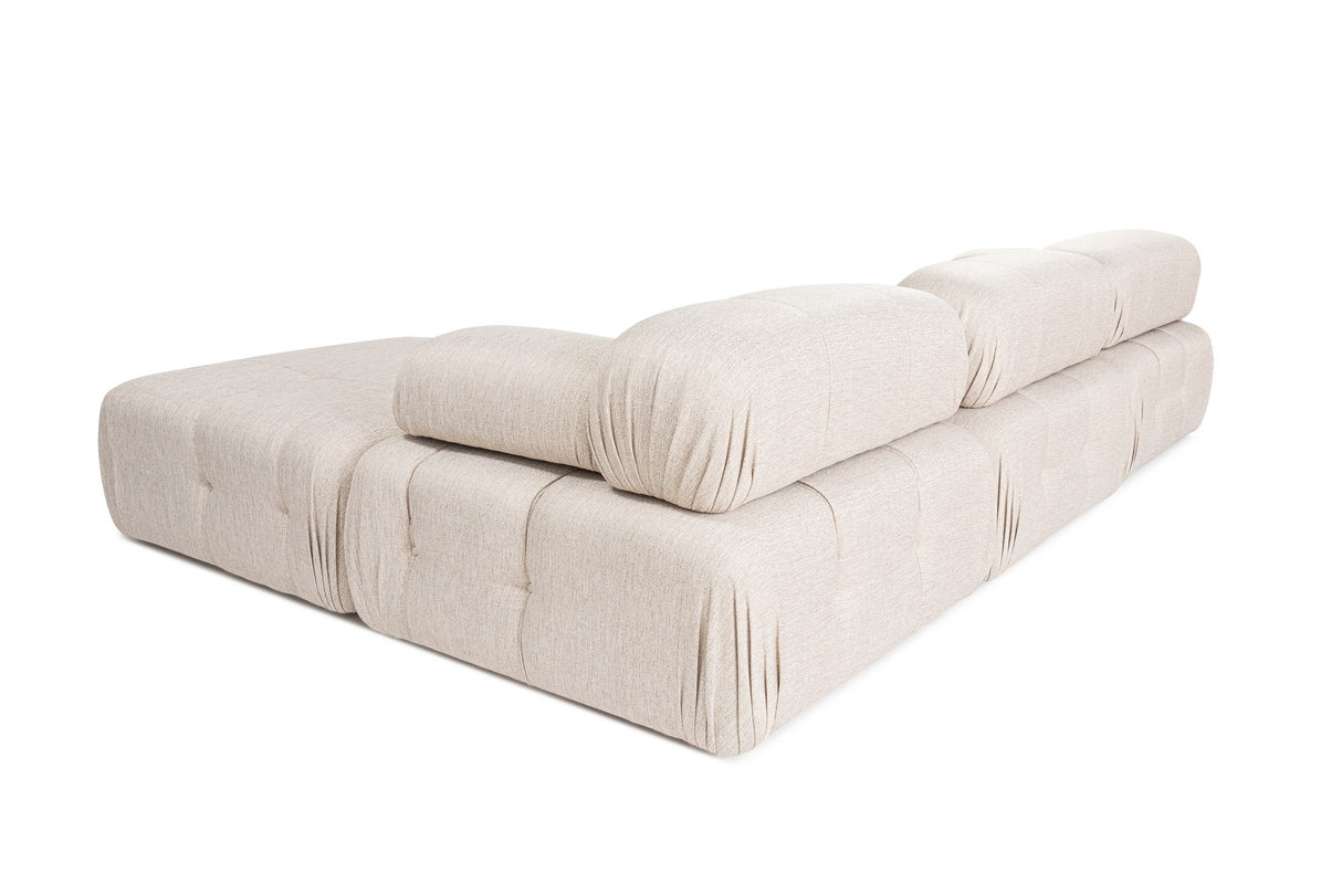 Banken - Modulaire bank 3 - zits met hocker Doblo licht beige - Dimehouse