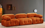 Modulsofa 3-personers Bubble velour orange