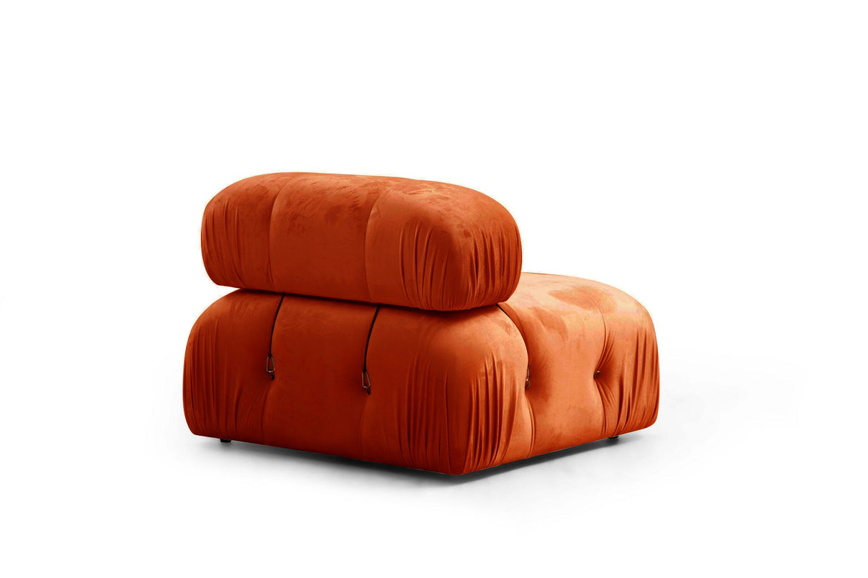 Modulsofa 3-personers Bubble velour orange
