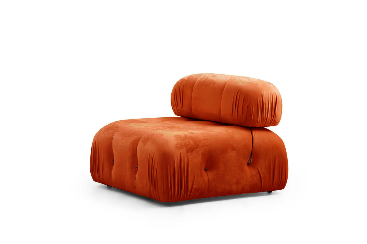 Modulsofa 3-personers Bubble velour orange