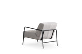 Moderne Lænestol Eti Grey Stof - Sort Stel