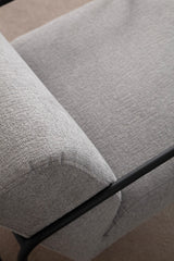 Moderne Lænestol Eti Grey Stof - Sort Stel
