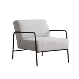 Moderne Lænestol Eti Grey Stof - Sort Stel