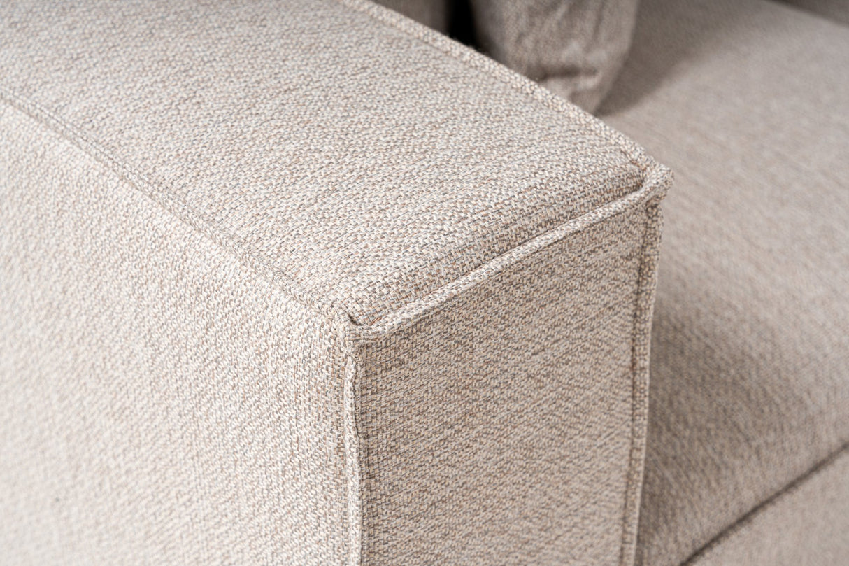 Banken - Modulaire XXL hoekbank beige linnen 430 cm breed Sora - Dimehouse