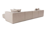 Banken - Modulaire XXL hoekbank beige linnen 430 cm breed Sora - Dimehouse
