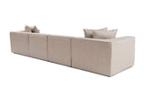 Banken - Modulaire XXL hoekbank beige linnen 430 cm breed Sora - Dimehouse