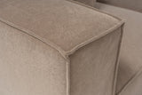 Banken - Modulaire XXL hoekbank cappucino linnen 430 cm Sora - Dimehouse