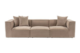 Banken - Modulaire XXL 3 - zits bank Sora 325 cm breed in Cappucino linnen - Dimehouse