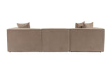 Banken - Modulaire XXL 3 - zits bank Sora 325 cm breed in Cappucino linnen - Dimehouse