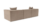 Banken - Modulaire XXL 3 - zits bank Sora 325 cm breed in Cappucino linnen - Dimehouse