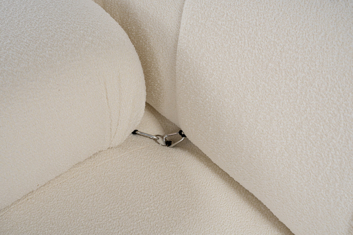 Modulsofa 3-personers Bubble bouclé hvid
