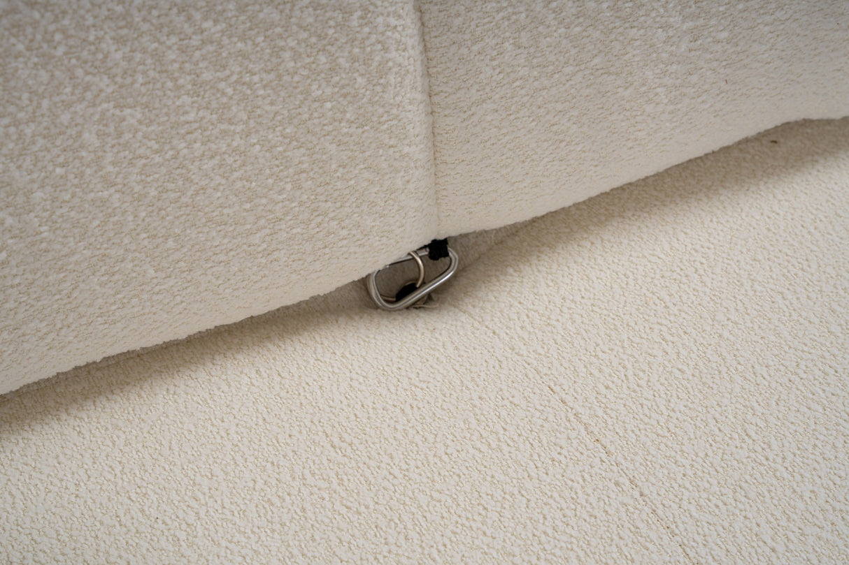Modulsofa 3-personers Bubble bouclé hvid