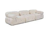 Modulsofa 3-personers Bubble bouclé hvid