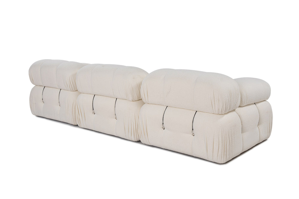 Modulsofa 3-personers Bubble bouclé hvid