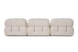 Modulsofa 3-personers Bubble bouclé hvid