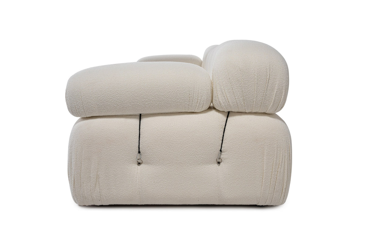 Modulsofa 3-personers Bubble bouclé hvid