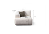Sofia 3-personers sofa hvid 290 cm 100% polyester