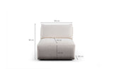 Sofia 3-personers sofa hvid 290 cm 100% polyester