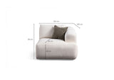 Sofia 3-personers sofa hvid 290 cm 100% polyester