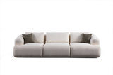 Sofia 3-personers sofa hvid 290 cm 100% polyester