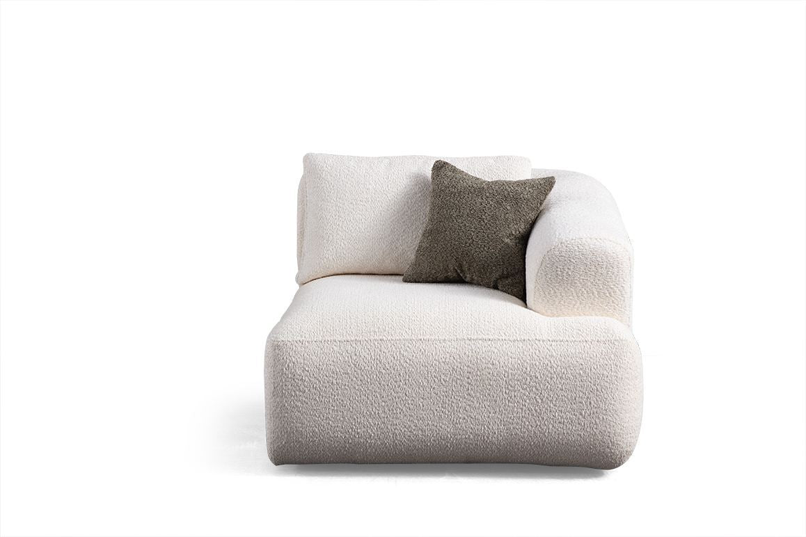 Sofia 3-personers sofa hvid 290 cm 100% polyester