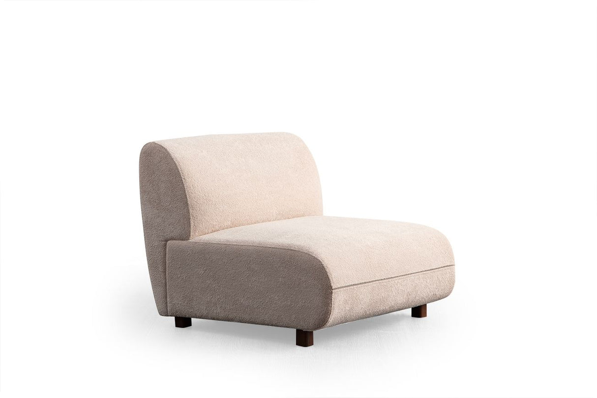 Pavia 3-personers sofa i creme fløjl 345 cm 100% polyester