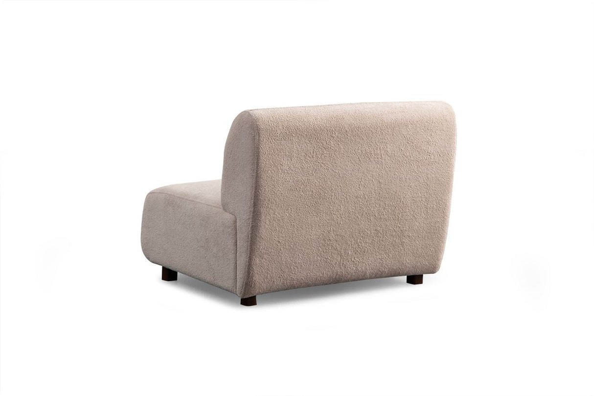 Pavia 3-personers sofa i creme fløjl 345 cm 100% polyester