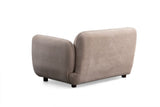 Pavia 3-personers sofa i creme fløjl 345 cm 100% polyester