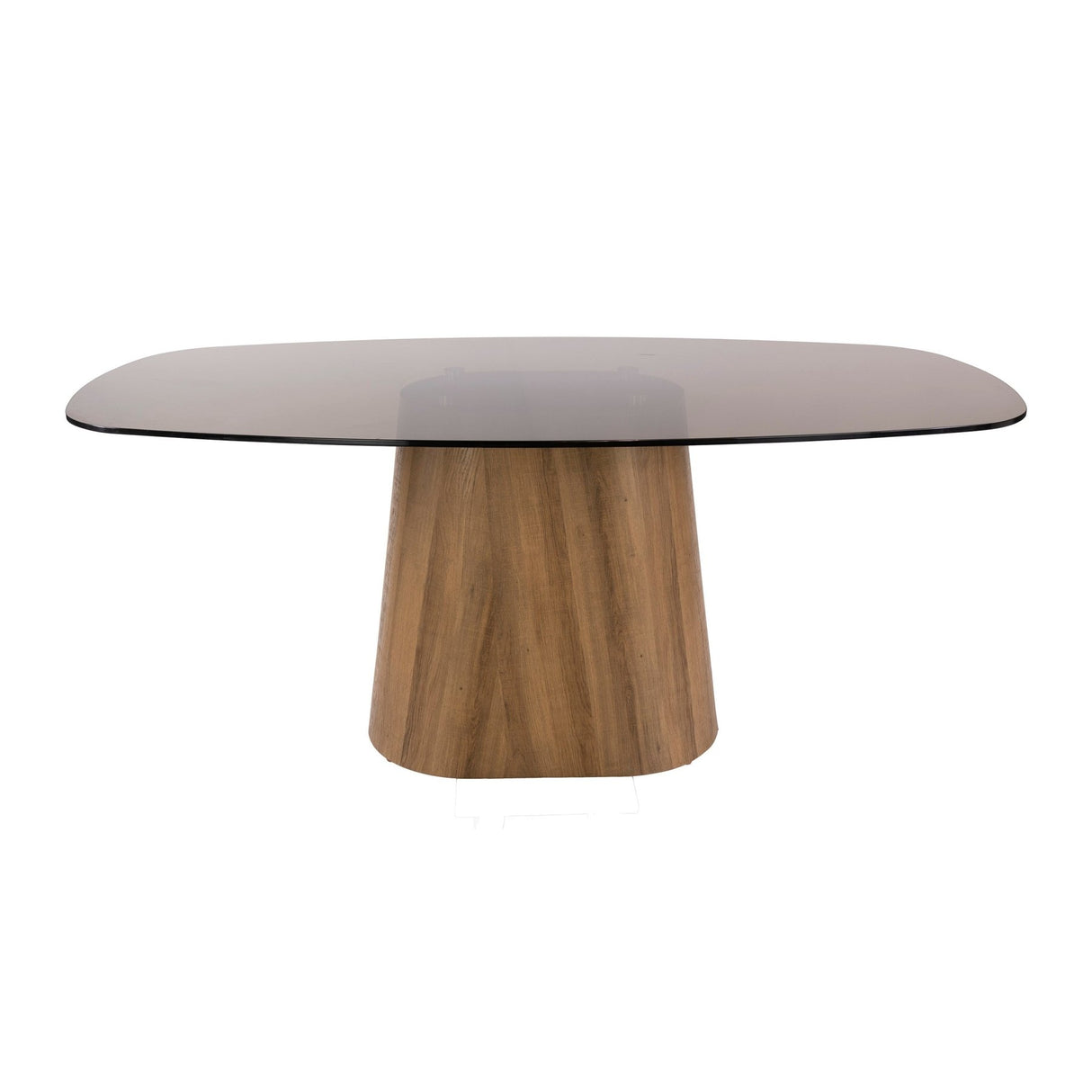 Eettafel - Deens ovale eettafel bruin rookglas eikenhout - look frame Thor 180 cm - Dimehouse