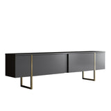TV Møbel Luksus Antracit Guld Melamin 180x50x30 cm